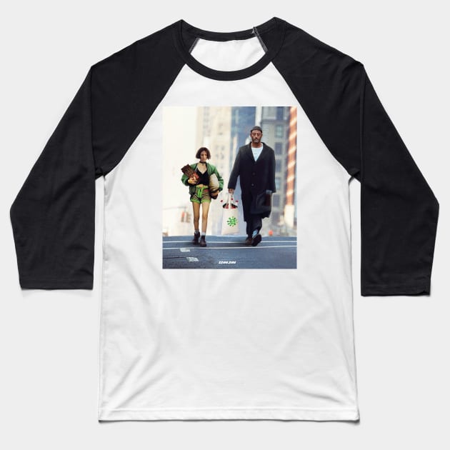 leon and mathilda secure shopping Baseball T-Shirt by zuzutr